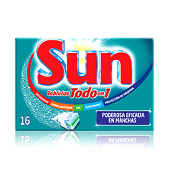 Tabletas Lavavajilla x 16 Sun_unidad