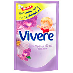  Vivere Suavizante Para Ropa Violetas Y Flores Blancas Vivere 900 Ml 