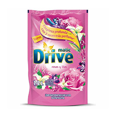   Jabon Liquido Para Ropa Rosas Y Lilas Doypack Drive Matic 1.4 Lt 