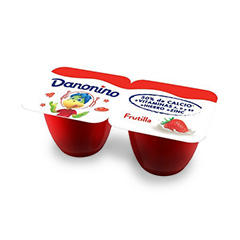 YOGUR DANONINO FRUTILLA PACK 161 GR