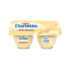 Postre Danette Crema Americana x 2 Unidades