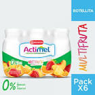 ACTIMEL 0% PACK X6 FRUTILLA