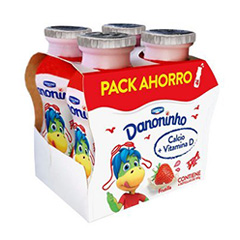 Alimento Danonino Frutilla Pack 4 U 400 Grs