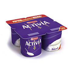 YOGUR ACTIVIA NATURAL PACK 4x125 GR