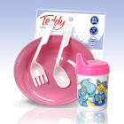 Vaso Plato Y Cubiertos Teddy 3 Un