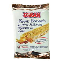 Barra Crocante De Arroz Con Chocolate Egran 60 Gr