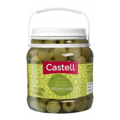Aceitunas Verdes Descarozadas Pote Castell 800 Gr
