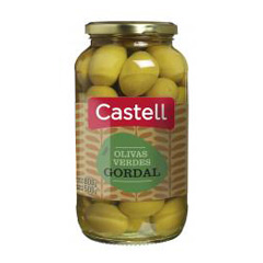 Aceitunas Verdes Gordal Premium En Frasco Castell 500 Gr