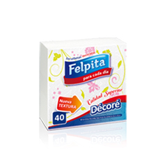 Servilleta felpita x 40u decorada