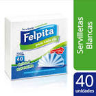 Servilletas Blanca Felpita 40 Un