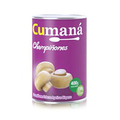 Champiñones Enteros Cumaná x 400 Gr.