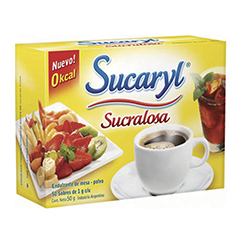 Edulcorante Sucralosa Sucaryl 40 Gr 50 Un