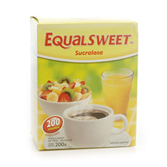 Edulcorante Equalsweet Sucralosa En Polvo X 200 Sobres.