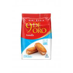 9 de oro mini budin vainilla