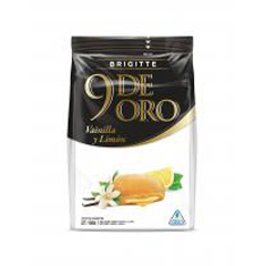 Galleta Vainilla con Relleno Limon 9 Oro 160 Gr