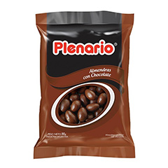 Almendras Ban?Adas Con Chocolate Plenario 80 Gr