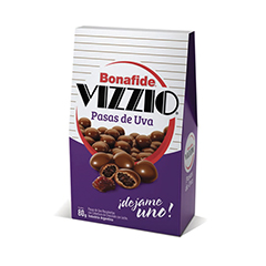Pasas De Uva Con Cobertura De Chocolate Vizzio 80 Gr