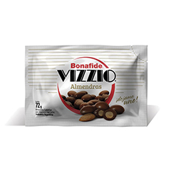 Almendras Ban?Adas Con Chocolate Vizzio 72 Gr
