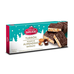 Turron De Almendras Blando Con Chocolate Bariloche 100 Gr