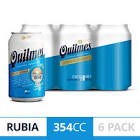 Cerveza Quilmes en lata pack x 6 unid. de 354 cc. c/u