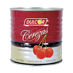 Cerezas en almibar marraschino Dulcor x 3.100kg_unidad