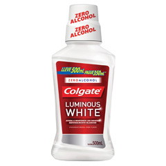 Enjuague Bucal Zero Alcohol Luminous White Colgate Plax 500 Ml