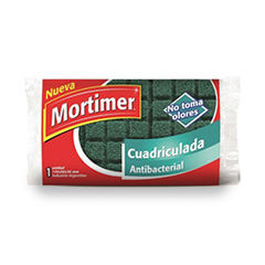 FIBRA ESPONJA MORTIMER CUADRICULADA ANTIBACTERIAL 1 UN
