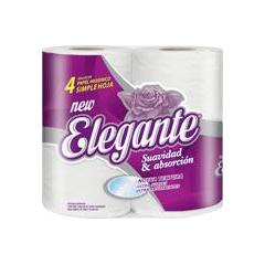 PAPEL HIGIENICO ELEGANTE BLANCO SIMPLE HOJA 4X30MT