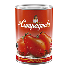 Tomate Perita Enteros Pelados La Campagnola Lata x 400 Gr