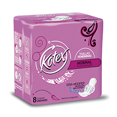 T.FEMENINAS KOTEX NORMAL CON ALAS 8 UN