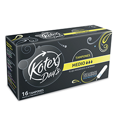 TAMPONES KOTEX EVOLUTION MEDIO 16UN.