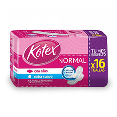 T. Kotex Normal C/ Alas Extra Suave x 8 u