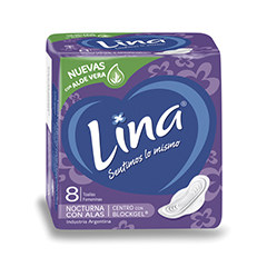 Toalla Fem Lina Nocturna C/Ala x8_unidad