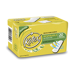 PROT.KOTEX RESPIRABLE S/P 20UN.