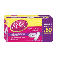 Protectores Diarios Largo Kotex 60 Un