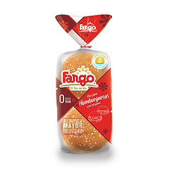 Pan Para Hamburguesas Con Sésamo Fargo x 4 Unidades.
