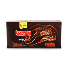 Alfajor De Chocolate Valente 6 Un 330 Gr
