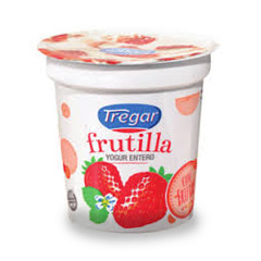 TREGAR YOGUR ENTERO C/FRUTA FRUTILLA 160G