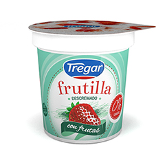 TREGAR YOGUR DESCREMADO C/FRUTAS FRUTILLA 160G