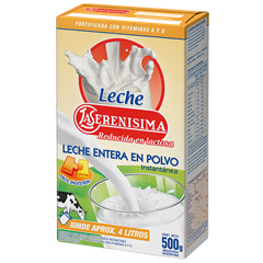 LECHE EN POLVO LA SERENISIMA ENTERA DESLACTOSADA 500G
