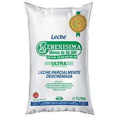 LECHE LA SERENISIMA DESCREMADA VITAMINA B9 SACHE 1 LT