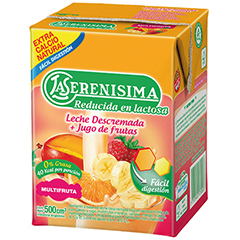 Leche deslactosada La Serenisima Multifruta 500Cc