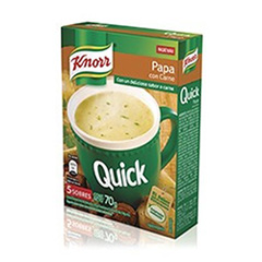 Sopa Knorr Quick Papa con Carne x 5 Unidades.
