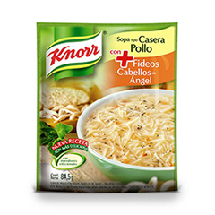 Sopa Knorr Caseras Pollo Con Fideos Cabellos de Angel 88 g