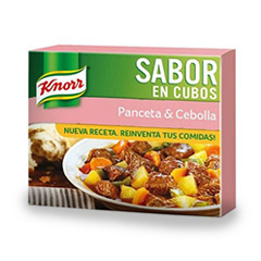 Saborizador Knorr En Cubos Panceta Y Cebolla x 4 Unidades.