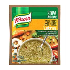 Sopa Knorr Vegetales C/Fideos X 107.5G