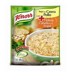 Sopa Casera De Pollo Con Fideos Cabello De Angel Knorr 106 Gr
