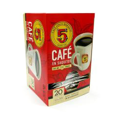 Cafe Torrado En Saquitos Los 5 Hispanos 20 Un