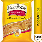 Fideos Don Felipe mostacholes rayados medianos al huevo 500g