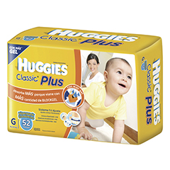 *PAÑAL HUGGIES CLASSIC HIPER GDE 52UN